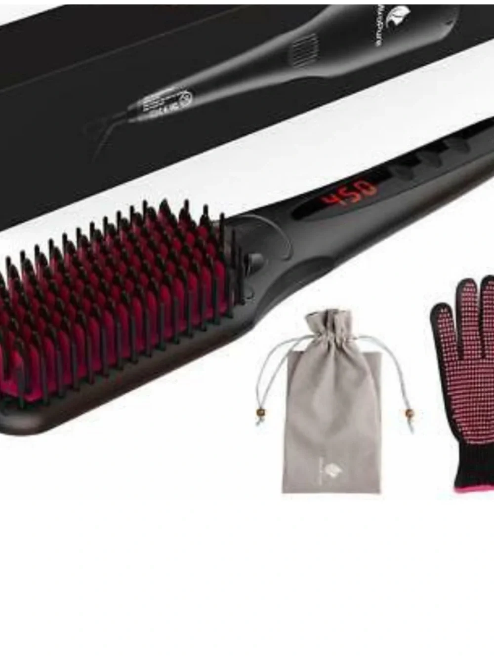 Micropure Hair Straightening Brush - Professional Heat Styling
